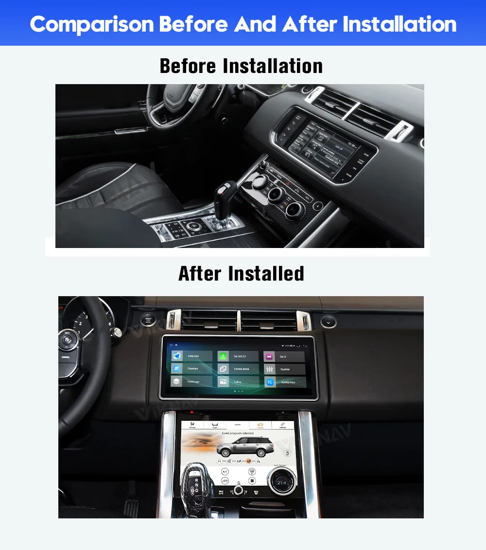 Android Stereo Car Radio For Land Rover Range Rover Sport L494 2013-2017 Touch Screen GPS Navigation Multimedia Player
