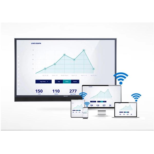98Inch 4k Electronic Boards For Classroom , Digital Infrared Interactive Whiteboard