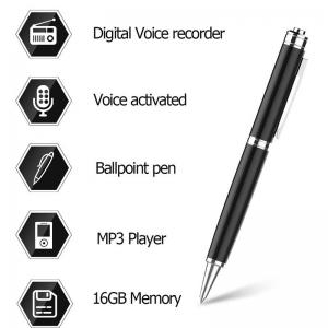 Quality Digital Audio Voice Activated Recorder Pen / Ballpoint Pen / Dictaphone / MP3 Player / One Button Recording wholesale