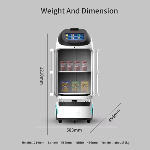 Black Robot Cotton Candy Vending Machine Avoidance Autonomous And Mobile