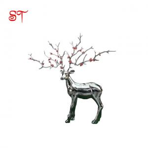 Quality Indoor Rangifer tarandus Modern Garden Stainless reindeer Steel Metal Sculpture wholesale