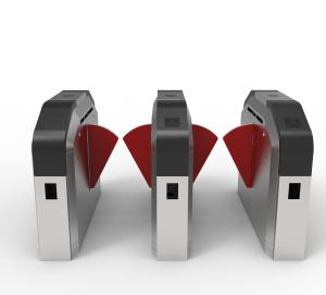 Library Flap Barrier Gate Turnstile , 110~220AC Brushless Motor Entrance Gate , Works with Card Access Security System