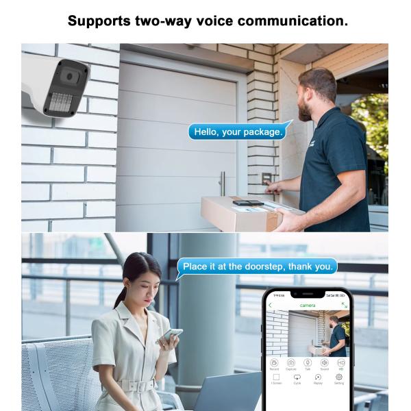 POE IP Network Camera IPC for NVR Bullet Outdoor Waterproof Color Night Vision Audio Video Security Camera