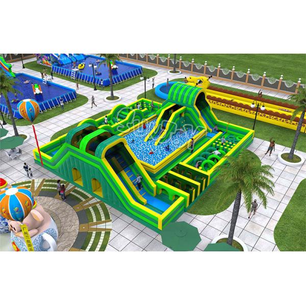 Quality 18m Long Ball Pit Interactive Challenge Inflatable Obstacle Course wholesale