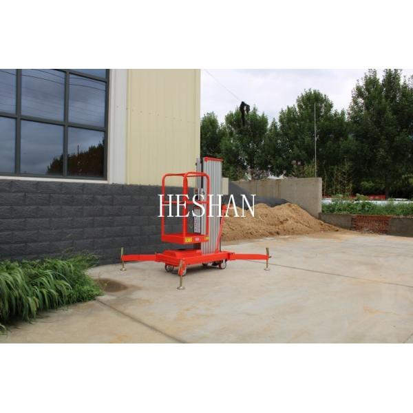 CE ISO Hydraulic Vertical Mast Lift 6m Electric Single Man Lift Equipment
