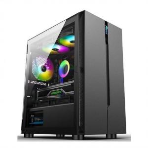 China ETEK Computer Case - Openable left panel Power Supply Bottom Mount Installable RGB Fans Simple and Generous panel on sale