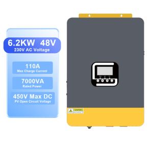 Quality LCD Display Solar Inverter 6.2KVA 48V Solar Hybrid Inverter Pure Sine Wave On Off Grid Inverter with MPPT Solar Charger wholesale