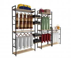 Quality Modern Style Clothing Shop Display Racks Wall Mounted Clothing Rack For Shopping Mall wholesale