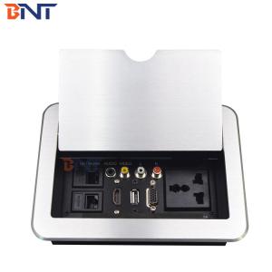 China BNT Tabletop Flip Up Multi-function Power Socket Box / Slip Up Socket / Slide Open Socket Box on sale