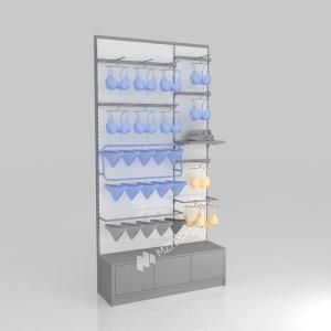 Buy cheap Mom & Baby Store Showcase Grey Lingerie Back Cabinet With Iron Bars For Retail from wholesalers