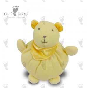 Quality Soft Fat Custom Stuffed Animals 20 X 17cm Egg Yellow Stuffed Bear wholesale