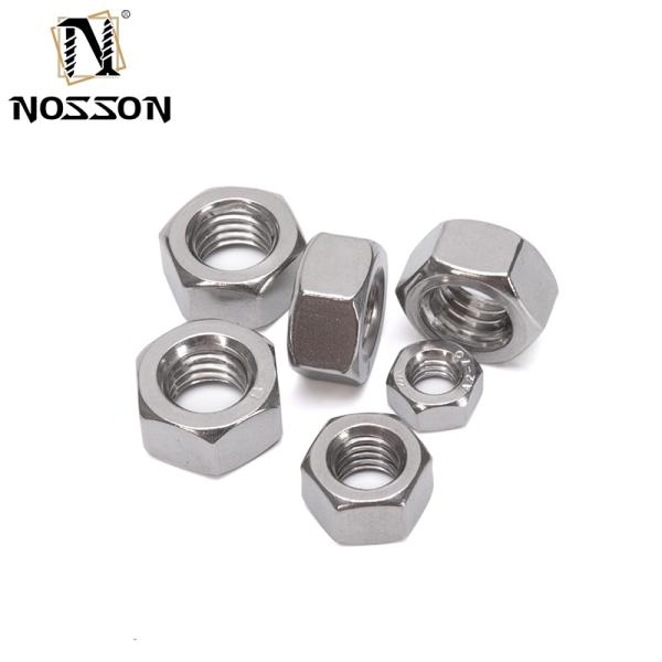 Industrial Black Oxide Finish Hex Head Nuts for M1.6 M2 M2.5 M3 M4 M5 M6 M8 M10 M12 M14 M16 M20 SUS 304 316 Stainless Steel