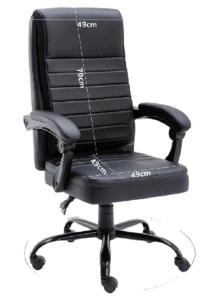 Multi-Function Mechanism Ergonomic Gaming Desk Chair With High-rebound PU Armrests And Backrest 320mm Chrome Base With Nylon Casters