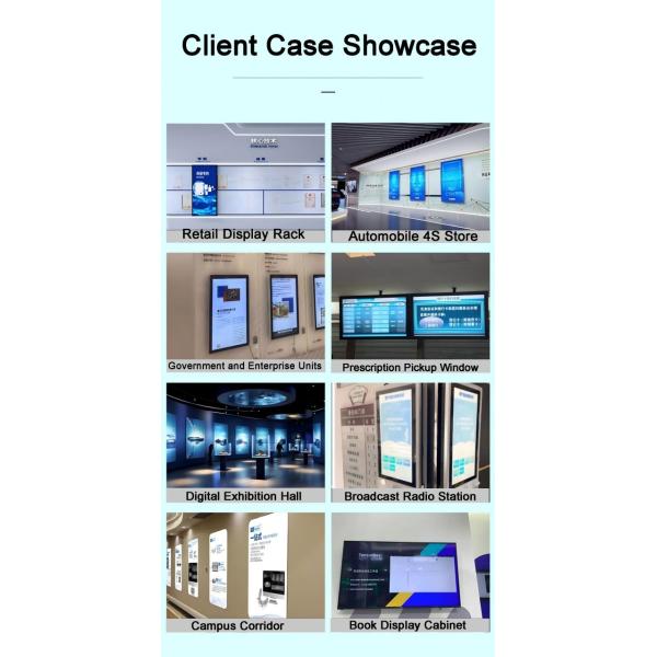 Full HD Advertising Screen with 4K Ultra HD Resolution Vertical LCD Panel Stand and 8 Array Mic