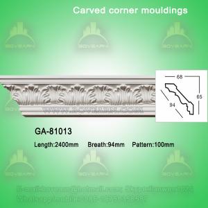 China Good Quality European- style Decorative PU Carved Crown Moulding for Ceiling on sale