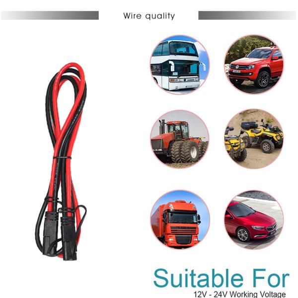 12V 24V SPT-2 10AWG 2Pin SAE Quick Disconnect Extension Cable For Automotive Power