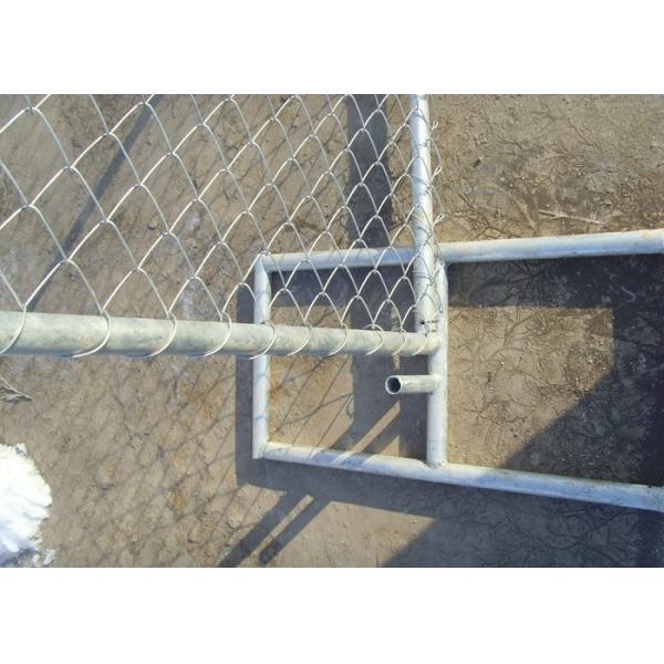 Economical Portable Chain Link Fence , Mobile Fence Panels Weather Resistant
