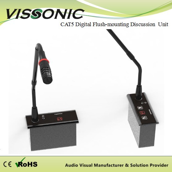 Conference Embedded Microphone Cat5 Digital Flush - Mounting Touchable Interface