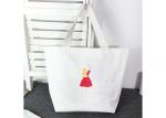 Reusable Canvas Grocery Bags , Large Tote Shopper Bag Custom Brand Printed