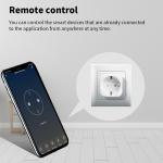 EU Plug Tuya Remote Power Socket Life APP Intelligence Remote Light Socket