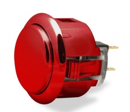 Snap In 2 Pin Sanwa Metallic Buttons BOSF 30 BOSF24 For Arcade Game