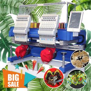 China Cheapest industrial embroidery machine HO1502H 400*500mm 2 head embroidery machine cap t-shirt flat  machine embroidery on sale