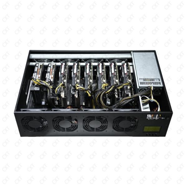 Cheap Display screen 8gpu mining rig case full tower case silent computer chassis support 3070 3080 graphics cards for sale