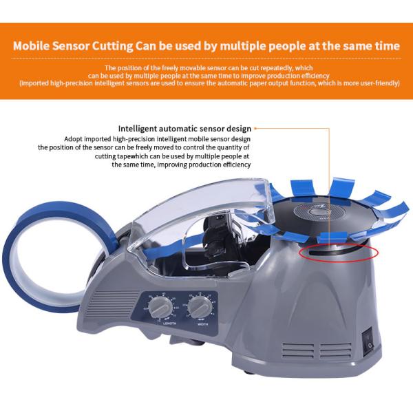 Turntable Tape Cutting Machine 2A Zcut-870 with Mobile Sensor