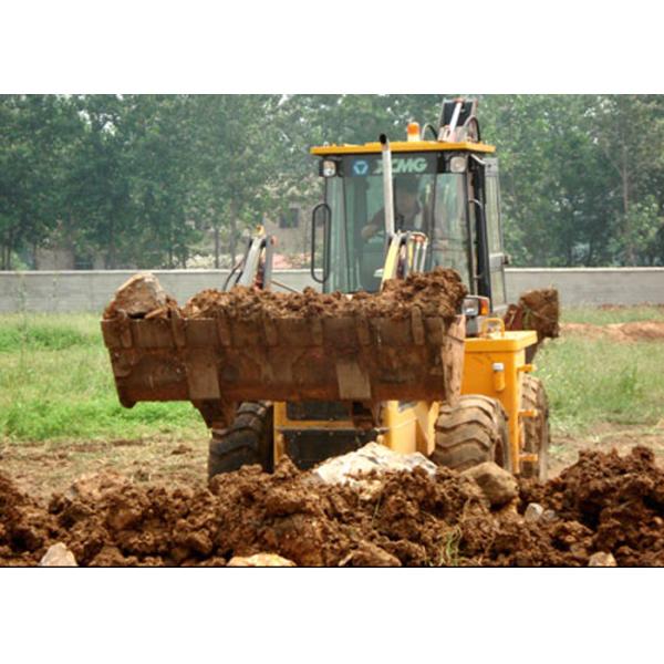 Engineering Construction Compact Tractor Loader , 4WD Tractor Mounted Backhoe