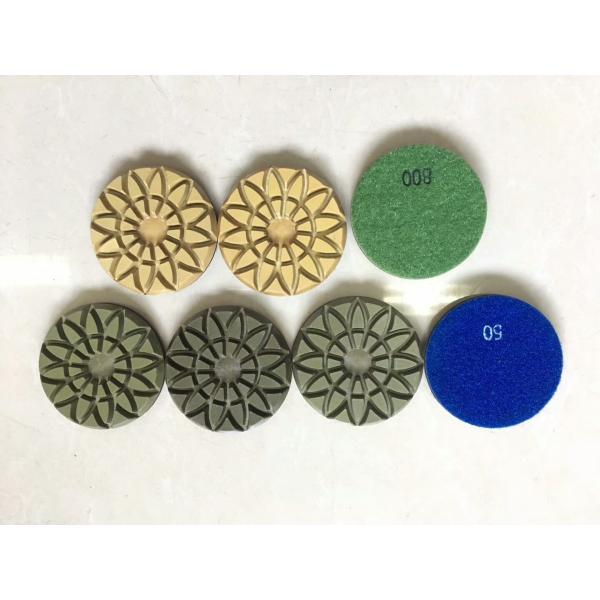 Ceramic bonding grinding pads with velcro for polishing concrete and smoothing scratches