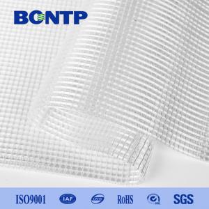 China Clear Plastic Vinyl Fabric PVC Transparent Tarpaulin Flame Retardant 1000d 0606 on sale