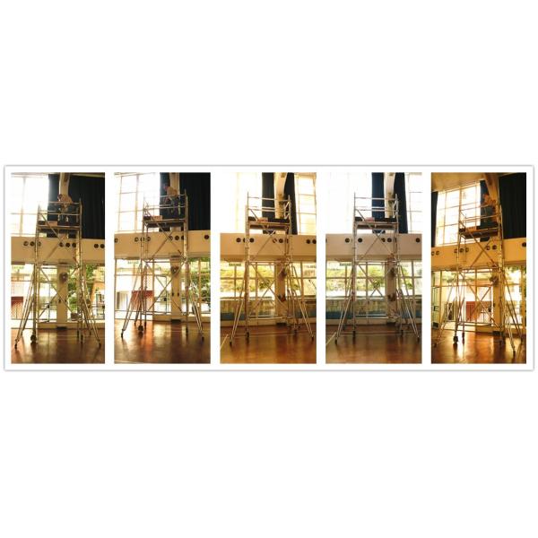 Aluminum Mobile Access Ringlock Scaffolding Tower 3.2mm Thickness 2m-40m Height