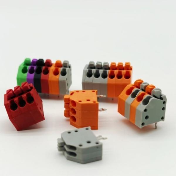 Cheap 2.5mm 3.5mm Screwless Terminal Block Connector PCB Spring Terminal Blocks for sale