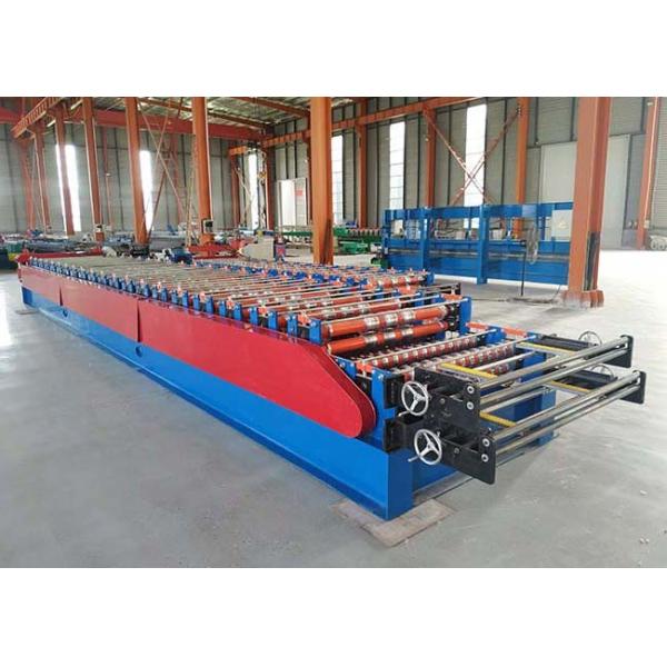 Efficient Aluminum Roll Forming Machines , Metal Roof Making Machine Chains 1 Inch
