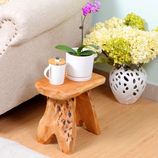 Solid Wood 0.053m3 Chinese Fir Waterproof Durable Stool Retro