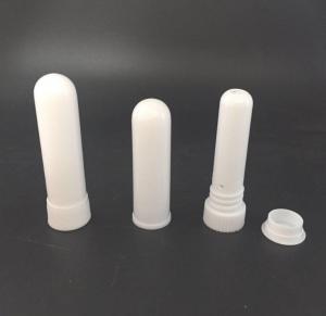 Quality Plastic PP Bottles Blank Nasal Inhaler sticks Essential Oil inhaler tube with cotton wicks nasal specimen tube wholesale
