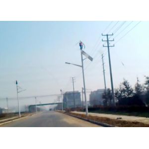 Eco - Friendly 60W Wind And Solar Hybrid Street Light System 24V Beautiful Shape