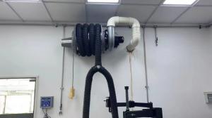 Quality Spring Drived Vehicle Exhaust Extracting Hose Reel Fixed On Wall With Dual Pipes 1.5kw wholesale
