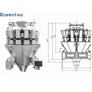 Cheese Multihead Weigher Machine With 12 Head Buckets