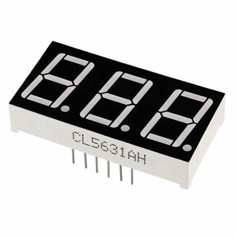 Cheap Common Cathode 20mA emerald green LED Module 3 digit 7 segment display for sale