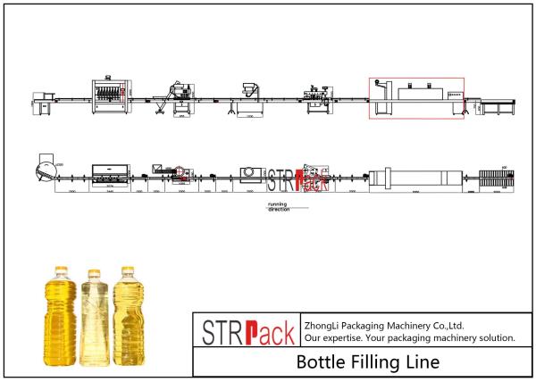 Cheap 1L-5L Edible Oil Filling Line With Servo Filling Machine,Capping Machine,Labelling Machine,Sleeve Wrapper Shrink Machine for sale