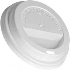 China OEM Plastic Flat Lid , Compostable PLA Coated Paper Cup Lid Cover on sale