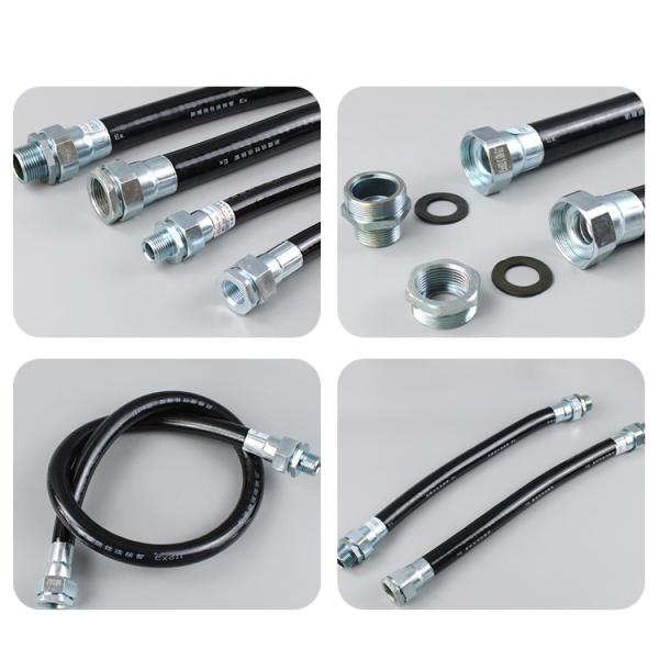 ATEX Rubber Covered Hose With Quick-Connect Fittings Easy Installation Solution Explosion-proof Flexible Rubber Hose