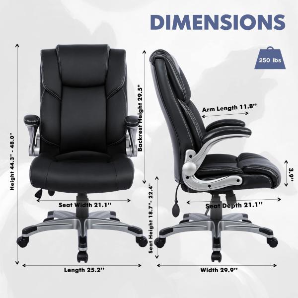 Modern Design Back Executive Office Chair for Maximum Weight of 275 Pounds Assurance