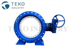 Ductile Iron Body Double Eccentric Butterfly Valve Wafer Or Flanged End For Water Works
