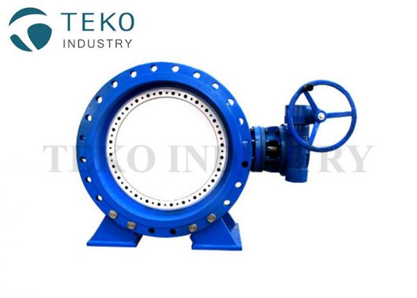 Cheap Ductile Iron Body Double Eccentric Butterfly Valve Wafer Or Flanged End For Water Works for sale