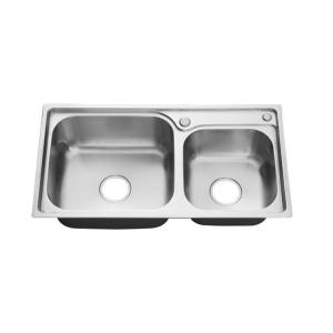 Quality Above counter Series 304 Handmade Sink , Double Bowl Drop In Kitchen Sink 30 Inch wholesale