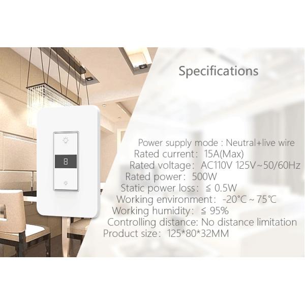 Home Automation Apple HomeKit Wifi Three Way Dimmer Switch 90-110v Remote Control Wireless