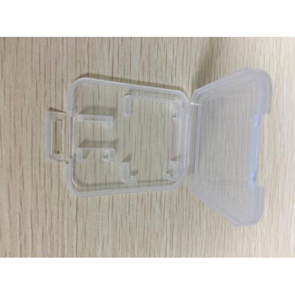 Plastic Micro SD Card Case With SD Adapter , Strong PP Box Packaging For Memory Card