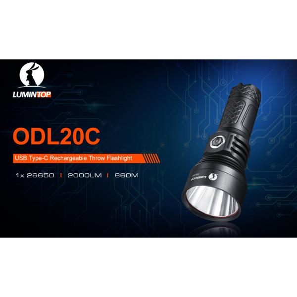 Type - C Cree LED Torch Rechargeable With 5000mAh Li - Ion Battery ODL20C